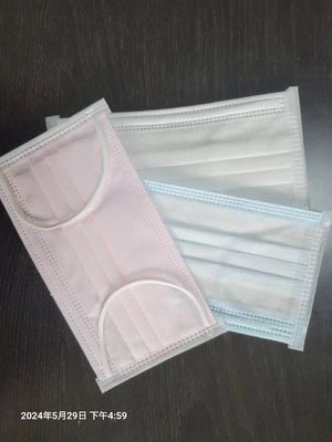 Filtering Efficiency Blue Disposable Surgical Face Mask 3 Ply